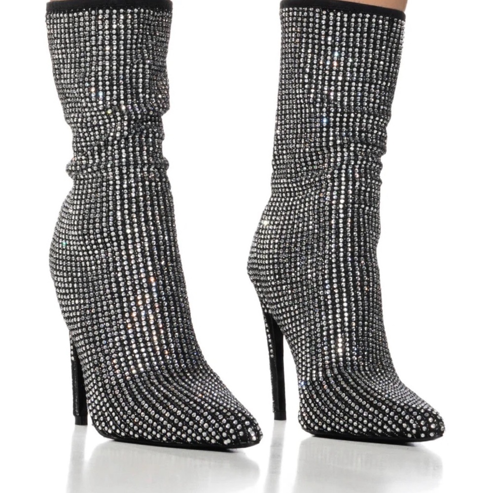 Azalea Wang Rhinestone Booties